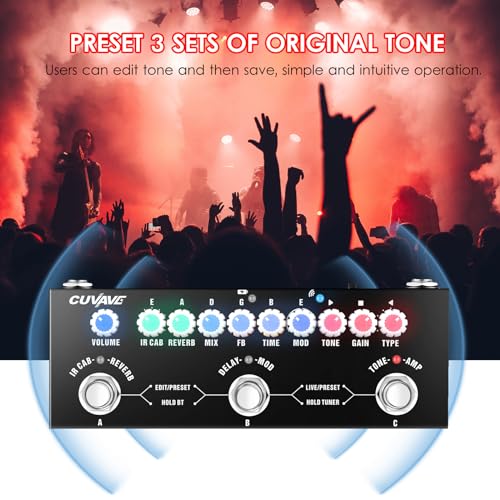 Jemora CUVAVE CUBE BABY Guitare électrique multifonctionnelle portable, pédale à effet combiné avec lecture de musique sans fil, enregistrement téléphonique, fonction d’interface audio de type C - Les Beatles, Paul McCartney, John Lennon, RIngo Starr, George Harrison Jemora CUVAVE CUBE BABY Guitare électrique multifonctionnelle portable, pédale à effet combiné avec lecture de musique sans fil, enregistrement téléphonique, fonction d'interface audio de type C – Image 4
