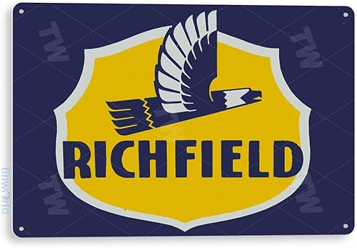 Tin Sign B841 richfileld Gas de petróleo Gas Auto Shop Gas de cochera Aceite metal decoración