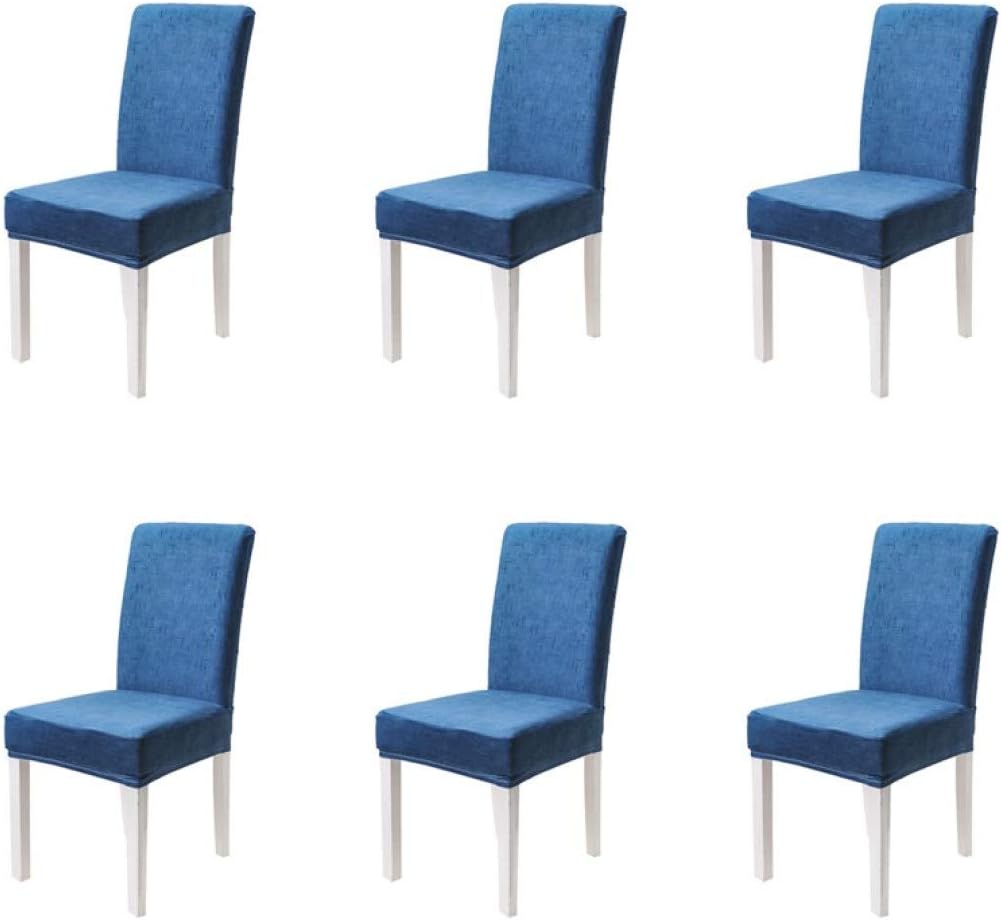 ANOSORA 6 PCS Stretch Chair Cover Set for Dining Room Removable Washable Restaurant Seat Slipcovers