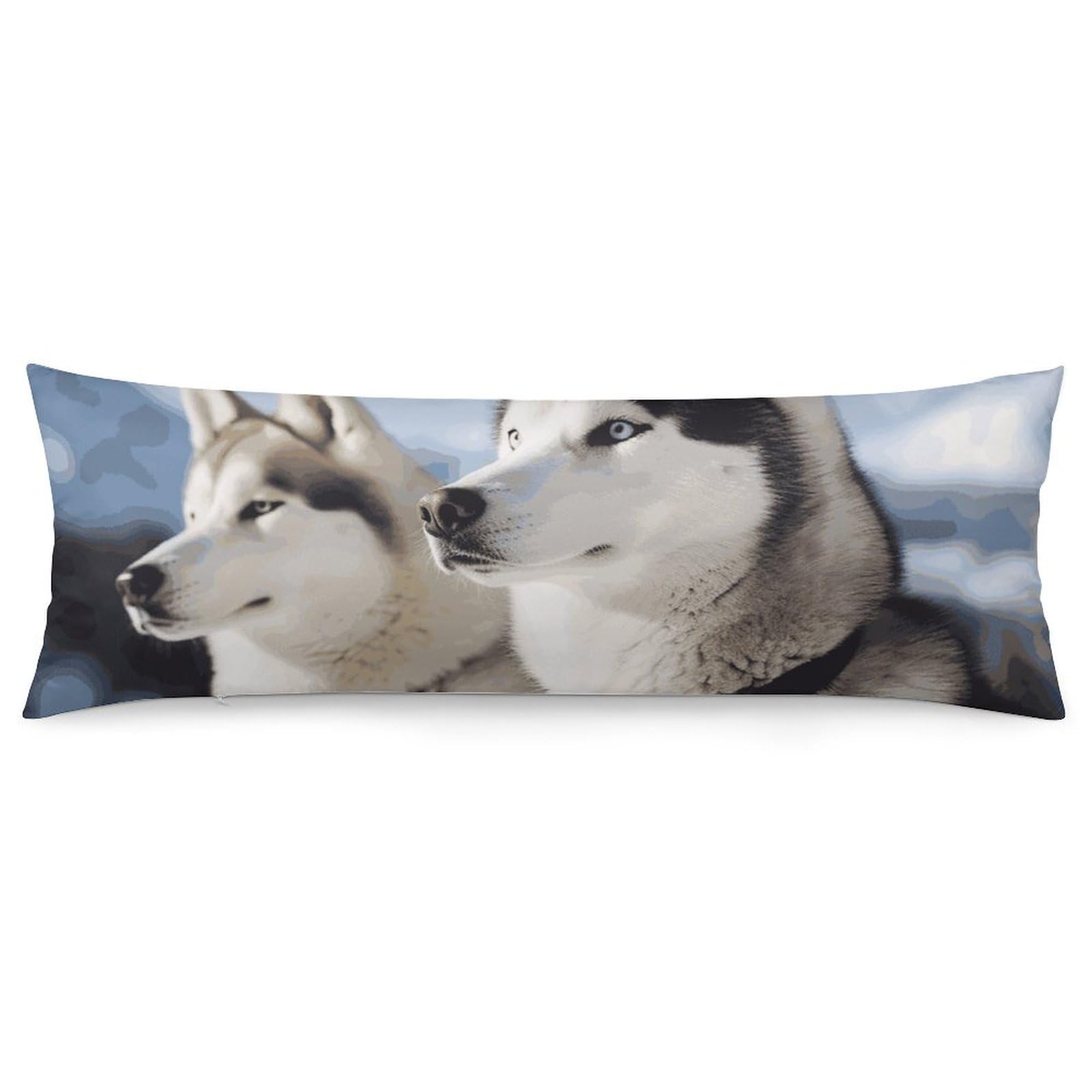 Taies d'oreiller husky colorées pour décorer le canapé du salon