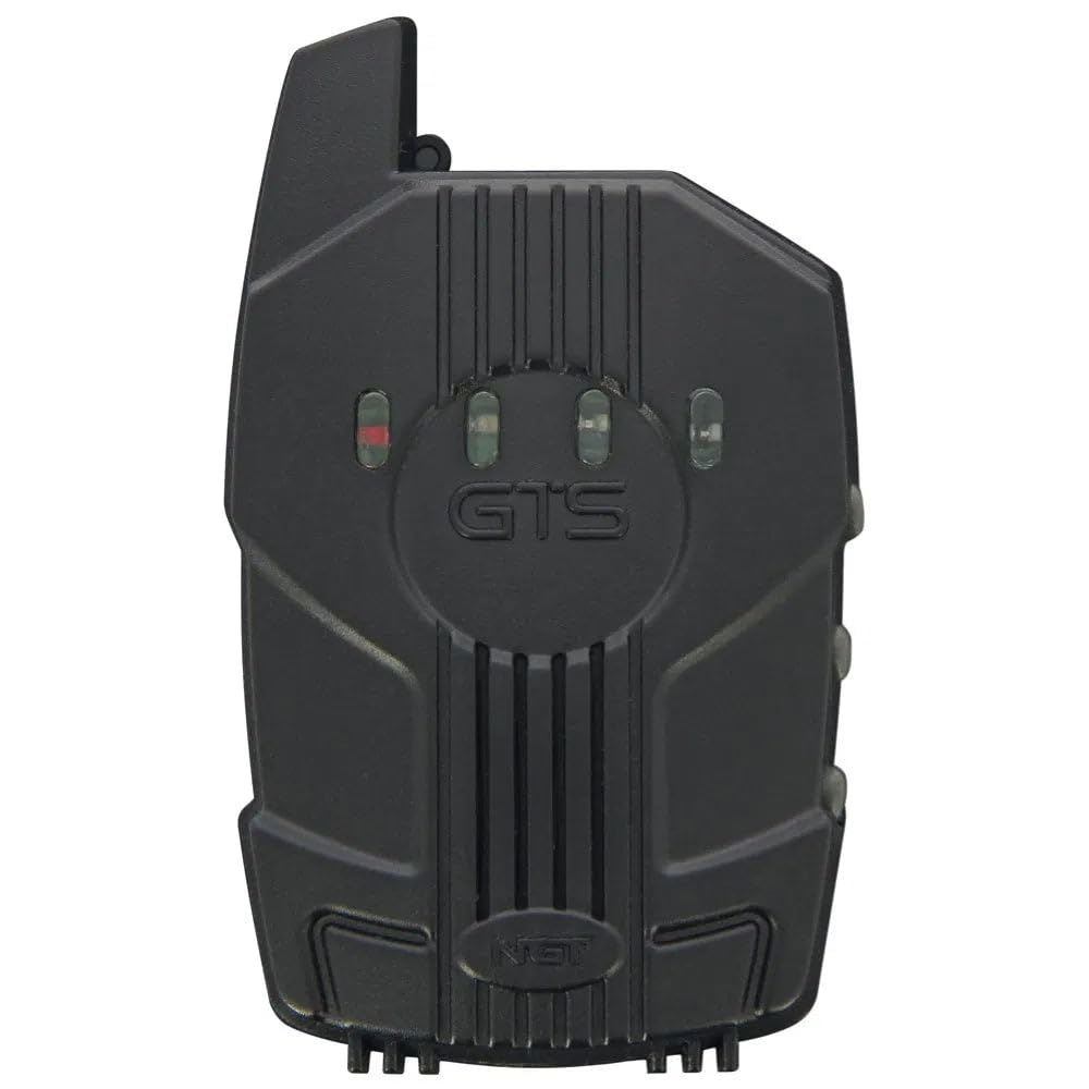 NGT GTS Pro Lot de 3 détecteurs de touche sans fil avec récepteur – Sensibilité, volume et tonalité réglables – Indicateurs LED, fonction mémoire, construction étanche – Matériel de pêche à la carpe