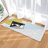 MULTIUSOS: Esta práctica alfombra de piso a prueba de polvo se puede utilizar como alfombra de puerta interior o alfombra de puerta exterior para puertas, pasillos, entradas, cocinas, dormitorios, terrazas, porches, umbrales de puertas o porches. puerta, ni afectará la entrada y salida