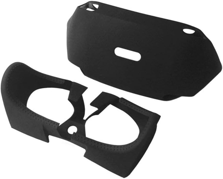 3D Glass Protective Silicone Skin Case Eye Shield for PSVR PS VR Headset+ 2pcs Silicone Protective Skin Case for PS VR Move Motion Controller (Blue-Blue)