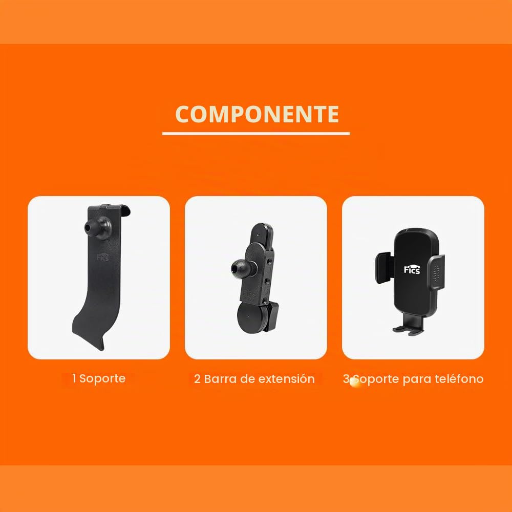 FICS Soporte de teléfono para Coche para KIA Niro (SG2) 2023, 2024, 2025 - Soporte Personalizado para una integración Pantalla, Accesorios Interiores para navegación, Vista de