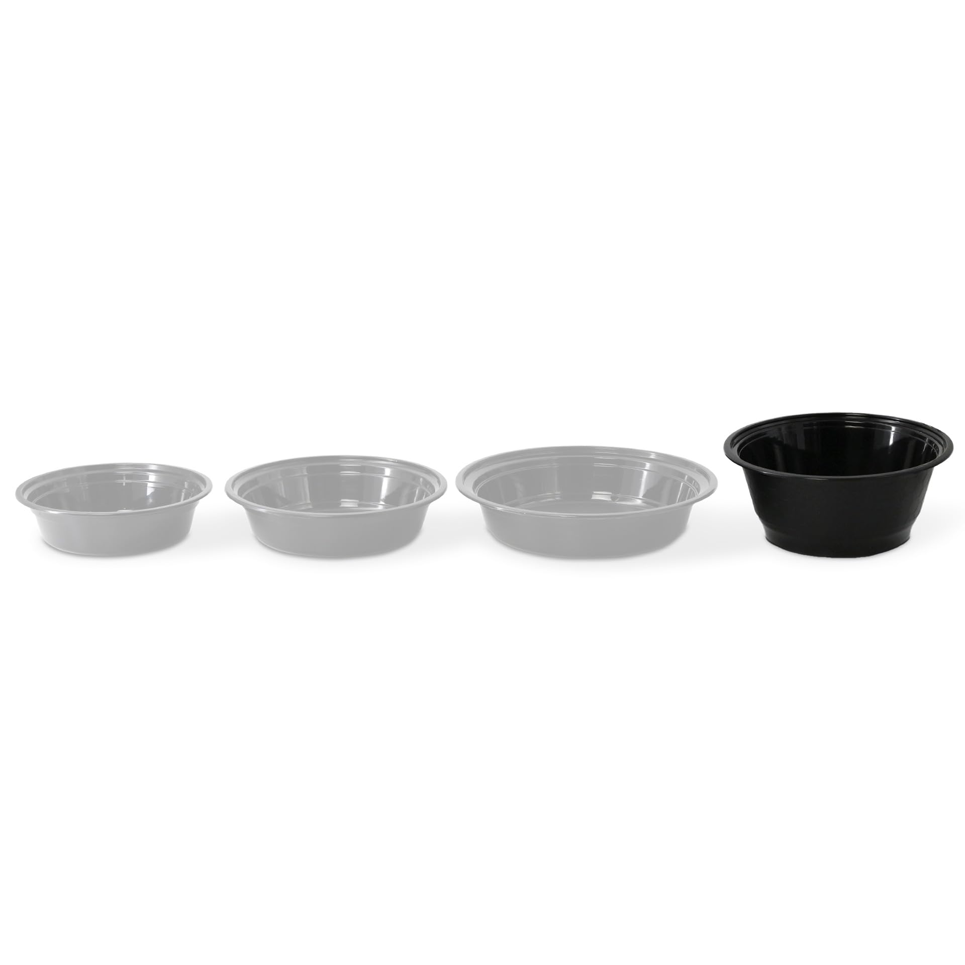 300x Envase reutilizable con tapa de PP 1000 ml negro - Conservación de alimentos apto para microondas y reciclable - envase para llevar