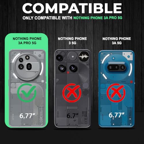 Image of AESTMO Nothing Phone 3A Pro 5G Back Cover | 360 Protection | Matte Frosted Hard Back Translucent | Compatible with MagSafe Accessories (Smoke Black Matte PC+Black TPU Bumber)