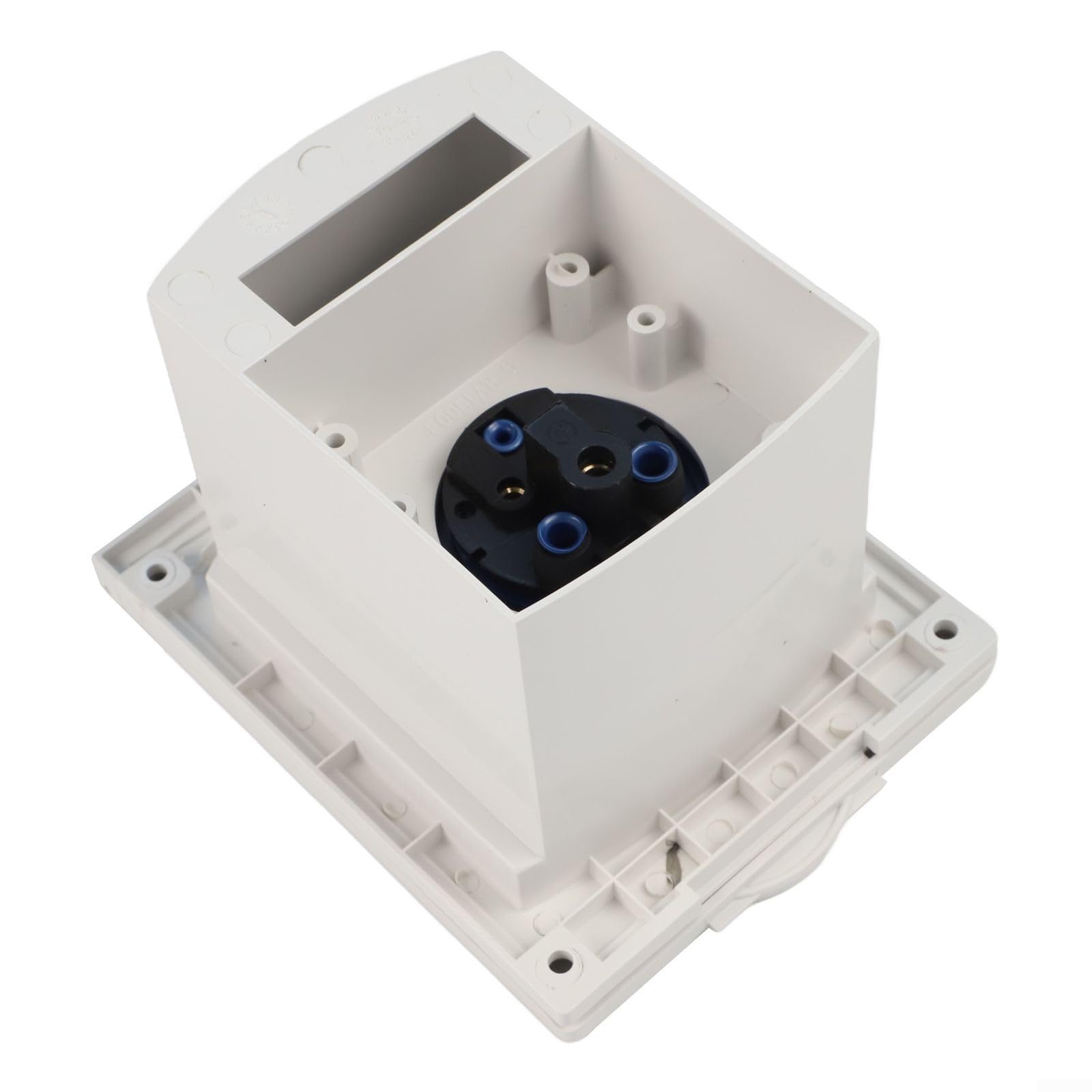 Besttoolifes Presa di alimentazione esterna per camper, IP44, 16 A, 220 V-250 V, con coperchio, per roulotte, camper, rimorchi, nero e bianco (bianco)