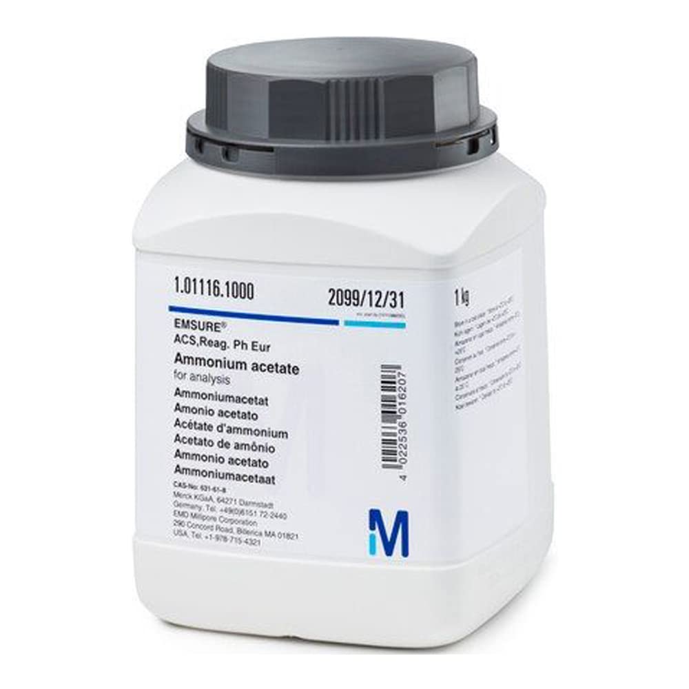 EMD Millipore 1.01116.0500 EMSURE Ammonium Acetate for Analysis, 500 g