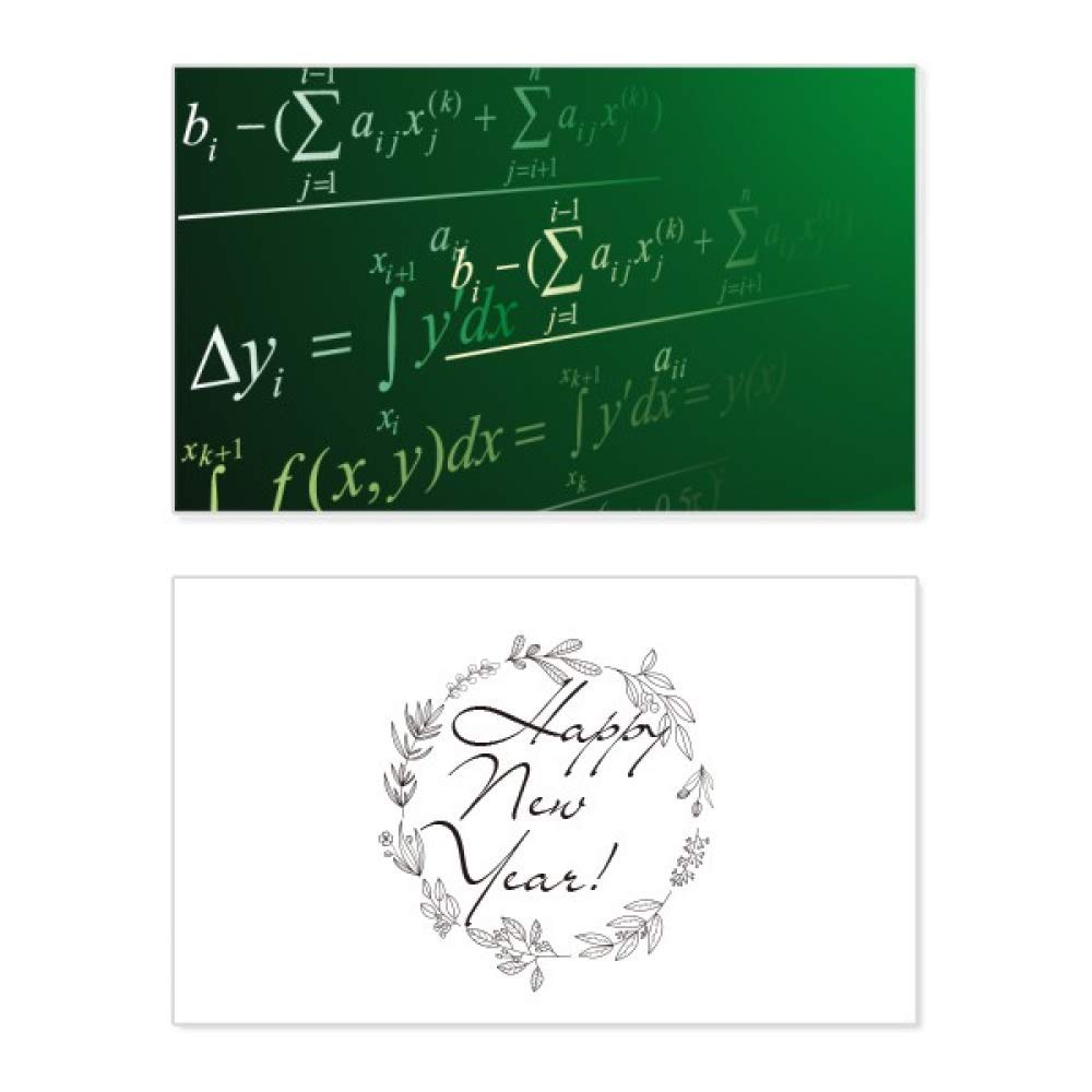 Tarjeta conmemorativa matemática pintada en palo para Año Nuevo 5