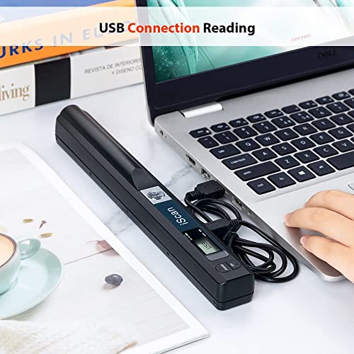 Image of Microware Portable Scanner iSCAN 900 DPI A4 Document Scanner Handheld for Business, Photo, Picture, Receipts, Books, JPG /PDF Format Selection, Micro SD Card Hand Scanner