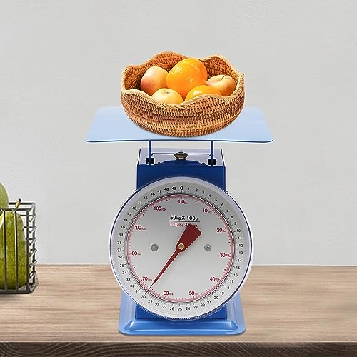 Mechanical Kitchen Scale,50kg Heavy Duty Portion Control Mechanical Kitchen and Food Scale,Industrial Dial Scale for Kitchens and Restaurants