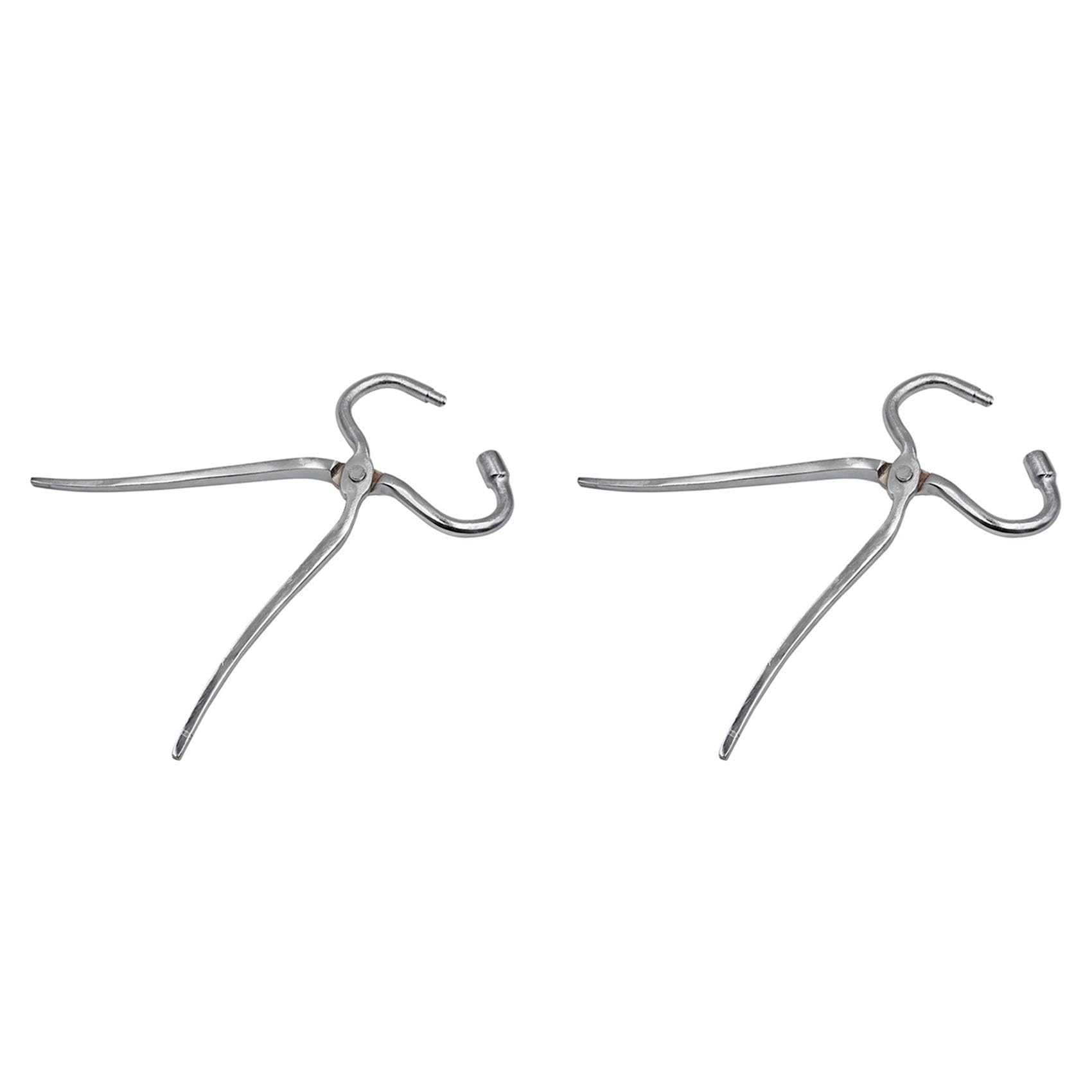 Jnchdghwa Silver 2X Farm Equipment Bull Cattle Nose Pliers Cow Nose Clip Piercing Drilling Tools Bovine Punch Plier Puncher Ranch Pasture