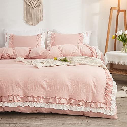 Housse De Couette 220x240 + 2 Taies 65x65 - Motif Fleurs 3D Microfibre Douce - Zippée Avec Sangles - Parure De Lit