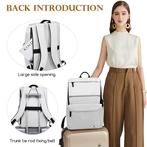 Janwalker Backpack for Men and Women Slim Travel Laptop Backpacks with Laptop Compartment/Luggage Strap, Water Resistant Work Computer Back Pack 15.6 Inch & Anti-Theft Casual Daypacks, Black2