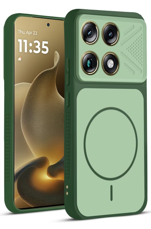 Image of Mr. Case Back Cover for Motorola Signature | Ring Design Protective Case with Camera Cut Protection | Anti Slip Grip | Shockproof Mobile Cover - Green