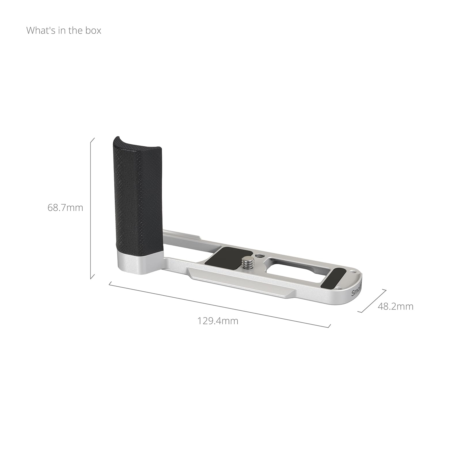 SMALLRIG Empuñadura en Forma de L para Panasonic LUMIX L10, Agarre Lateral ergonómico, Placa de liberación rápida para Arca Swiss, Compatible con trípodes, fácil Montaje - (Plata) 5701