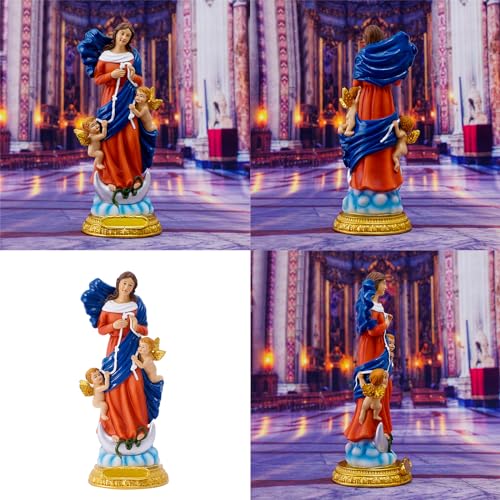 Statue de Vierge double bébé ornement religieux de bureau - 3