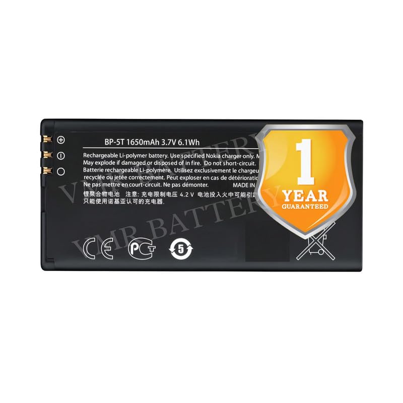 Image of Original BP-5T Battery Compatible for Nokia Lumia 820 - (1450mAh) - 1 Year Warranty K7