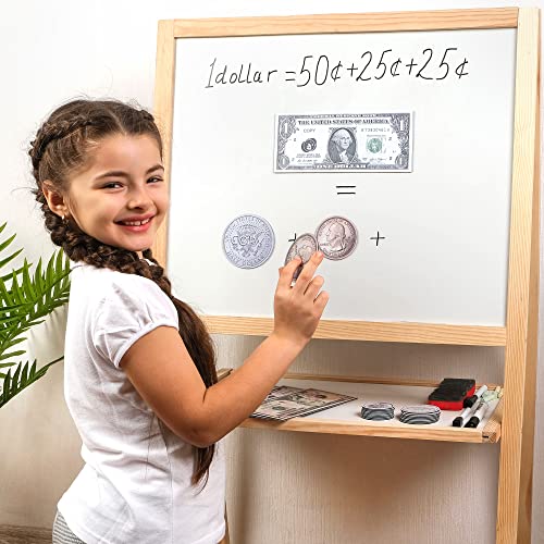 48 Pcs Large Double-Sided Magnetic Money - Play Money For Kids For Learning, Pretend Money For Classroom, Toy Money, Play Coins For Kids, Money Games, Practice, Money Manipulatives, Class Money Set #TOP2