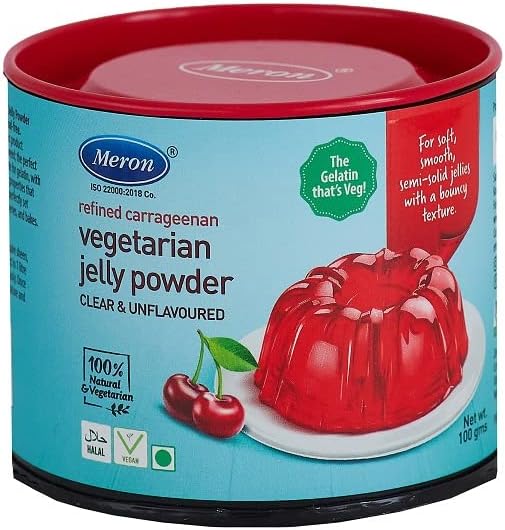Meron Refined Carrageenan - 100g | Vegetarian Jelly Powder Clear & Unflavored | Perfect for Water & Cup Jelly | Refined Carrageenan