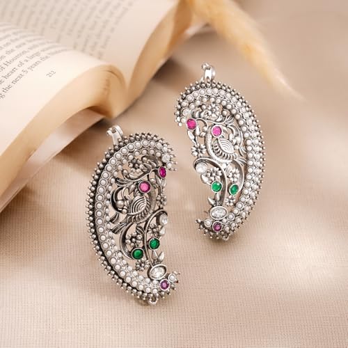 Image of Rubans Ear Cuff Jhumka Earrings Indian Ethnic Jewellery Gift for Women & Girls