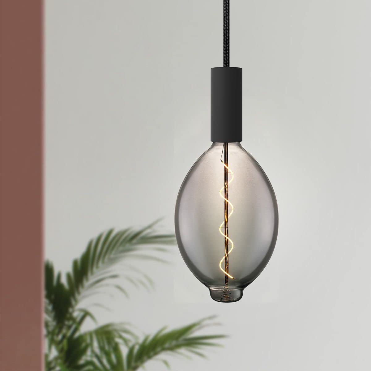 Home Sweet Home Edison Vintage E27 | LED-Filament-Leuchtmittel Carbon | Oval LED-Lampe | Rauch | Dimmbar | 4W 100lm 1800K | warmweißes Licht | für E27-Fassungen