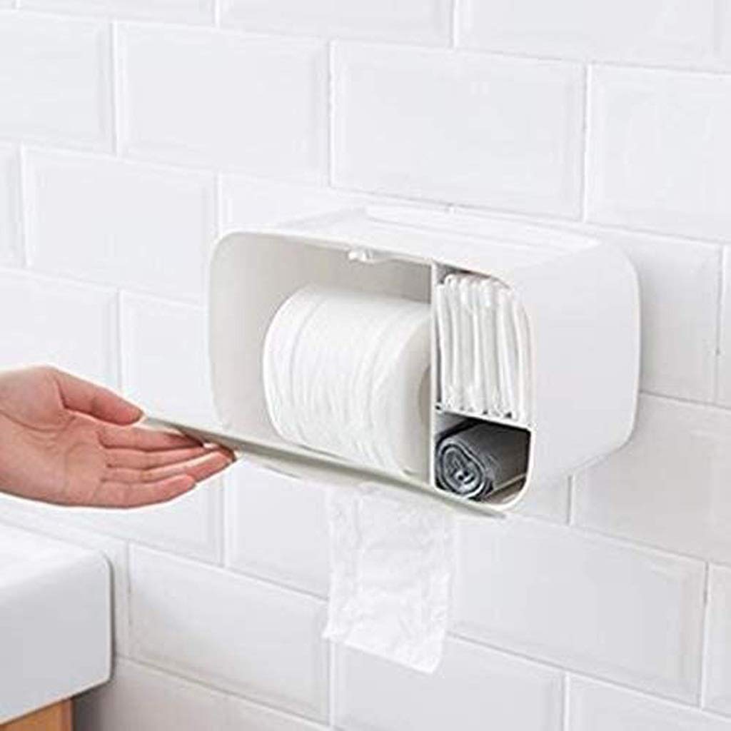 NEECS Porta Carta igienica Adesivo Porta fazzoletti da Cucina per Bagno Autoadesivo Impermeabile da Parete