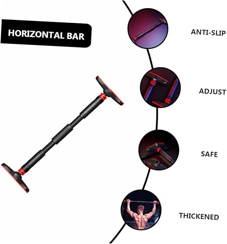 Miniatura 8 de Luxshiny Barra de dominadas para puerta, gimnasio en casa, entrenamiento de fuerza, equipo de fitness sin necesidad de perforación, capacidad de