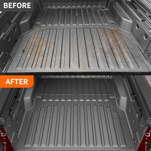 powoq Truck Bed Mat Compatible with 2022-2024 Hyundai Santa Cruz 4.3FT Truck Bed Liner Cargo Mat Cargo Liner Replacement for 2022 2023 2024 Hyundai Santa Cruz Accessories