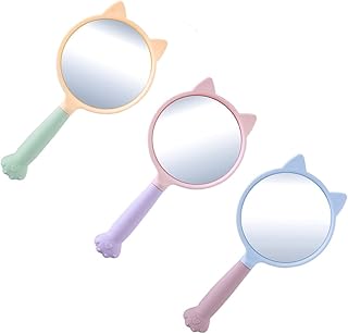 Beavorty 3pcs Vanity Mirror Tabletop Mirror Held Mirror Makeup Vanity Mirror Cosmetic Handheld Mirrors Cat Beauty Mirrors Beauty Mirrors with Handle Abs Handheld Mirror