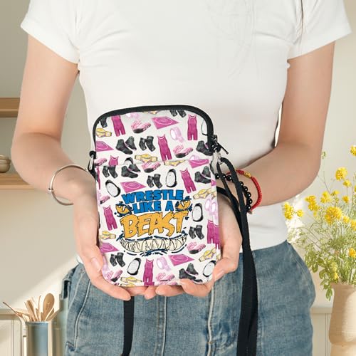 G2TUP Funny Wrestle Crossbody Bag Wrestle Lover Gift Wrestle Like A Beast Shoulder Bag Wrestling Team Merchandise4