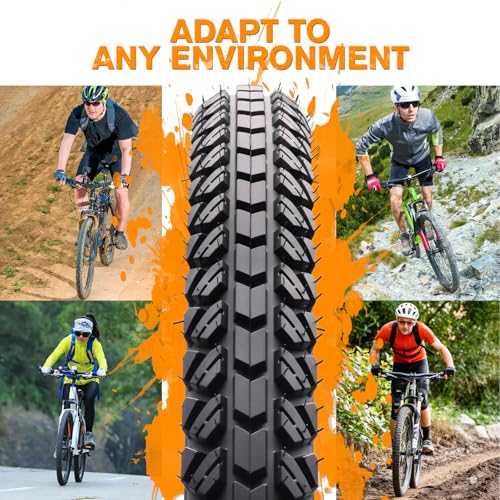 2-Pack Mountain Bike Tires Set, 26×1.95 Inch Folding