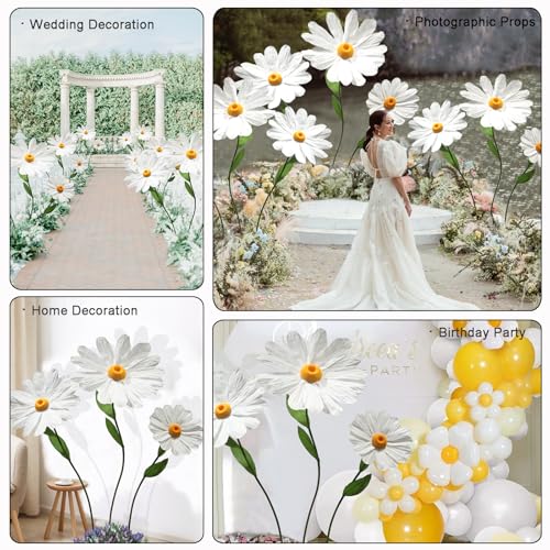 Giant Paper Daisy Flowers Decor - Save 30% on Pink Artificial Flowers - Image 5