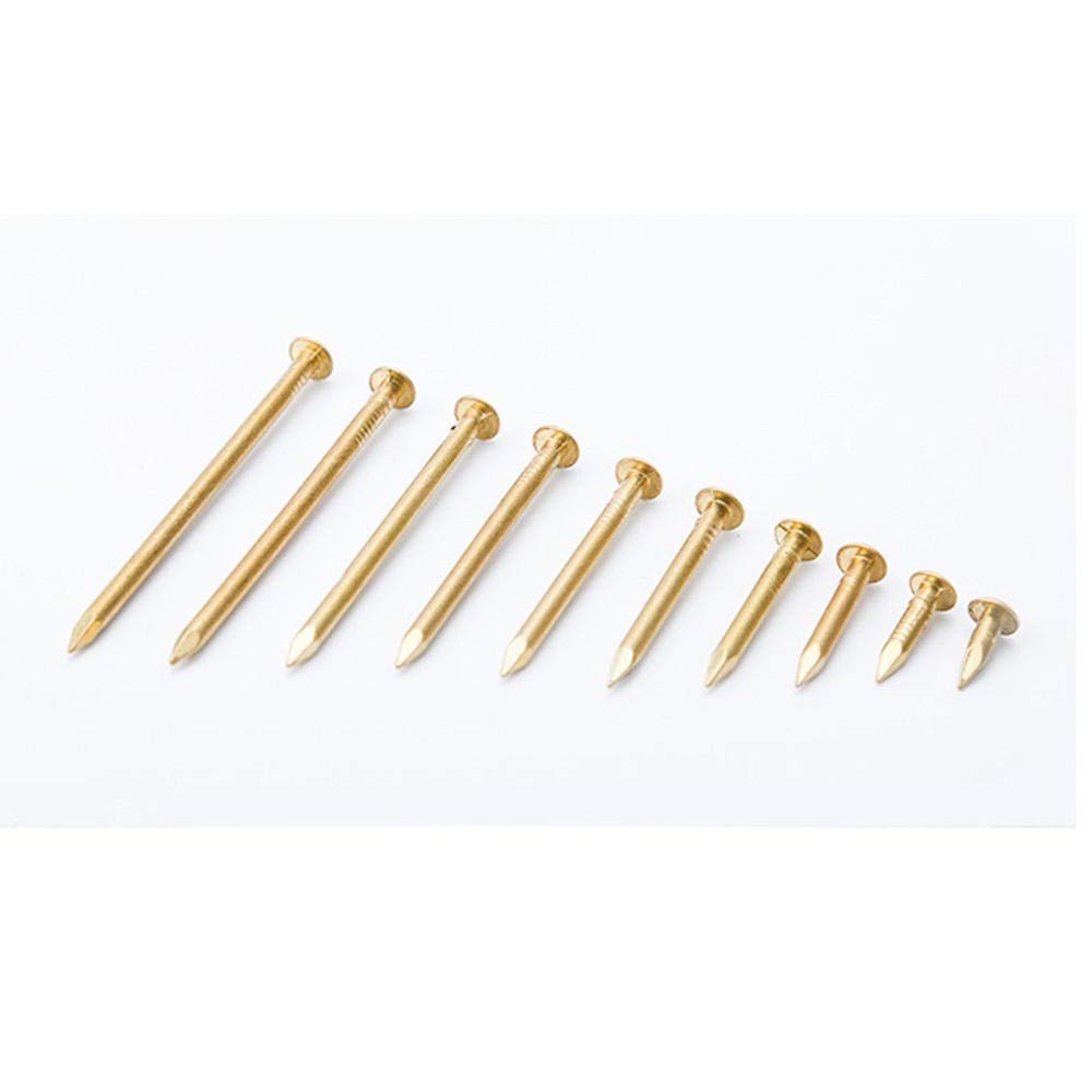 Clavos de ferretería, clavos de acero para ladrill Clavos de cobre puro, cabeza redonda, for decoración sofás antiguos, carpintería, 250 g - 40 mm, bronce(45mm Bronze)
