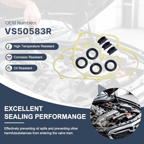 Image of VS50583R Valve Cover Gasket Set Fit for Hyundai Elantra Tiburon Tucson Kia Spectra Sportage Spectra5 2.0L.