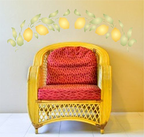 Lemon Branch Stencil, 12.5 X 6.5 Inch - Classic Fruit Lemon Bough Stencils For Painting Template #TOP1