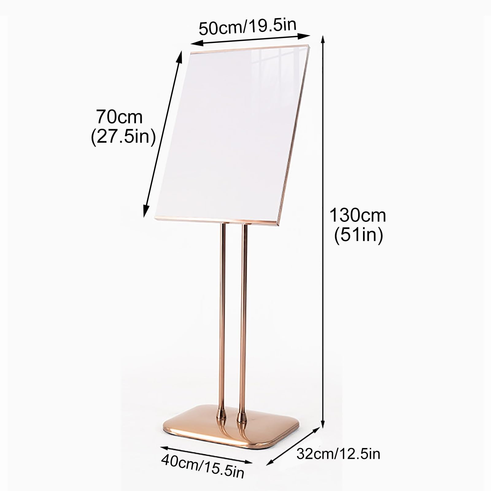 Soporte para carteles, soporte para carteles de pie, soporte para carteles al aire libre, soporte de señalización de suelo, 50 x 70 cm, ideal para eventos, promociones y anuncios