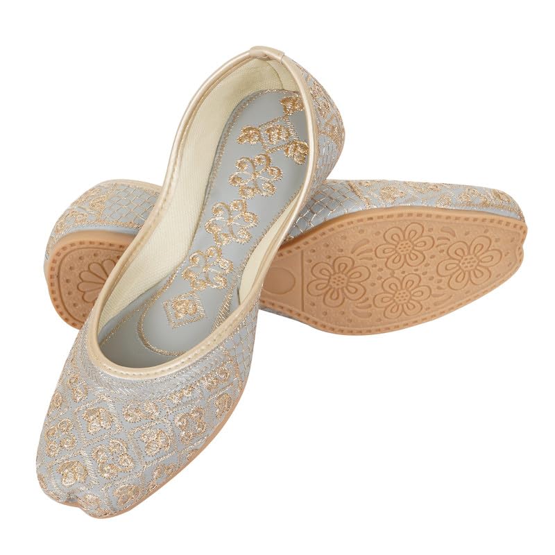 Image of DFR Women Juti | Embroidered Rajasthani Mojari Girls Shoe