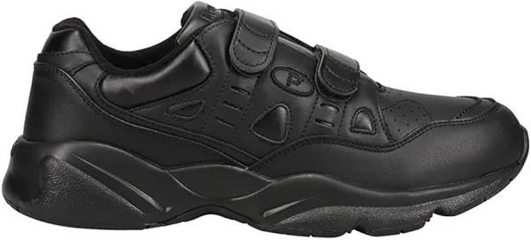 Propét Mens Sneaker Stability Walker Strap, Black, 8 X-Wide US
