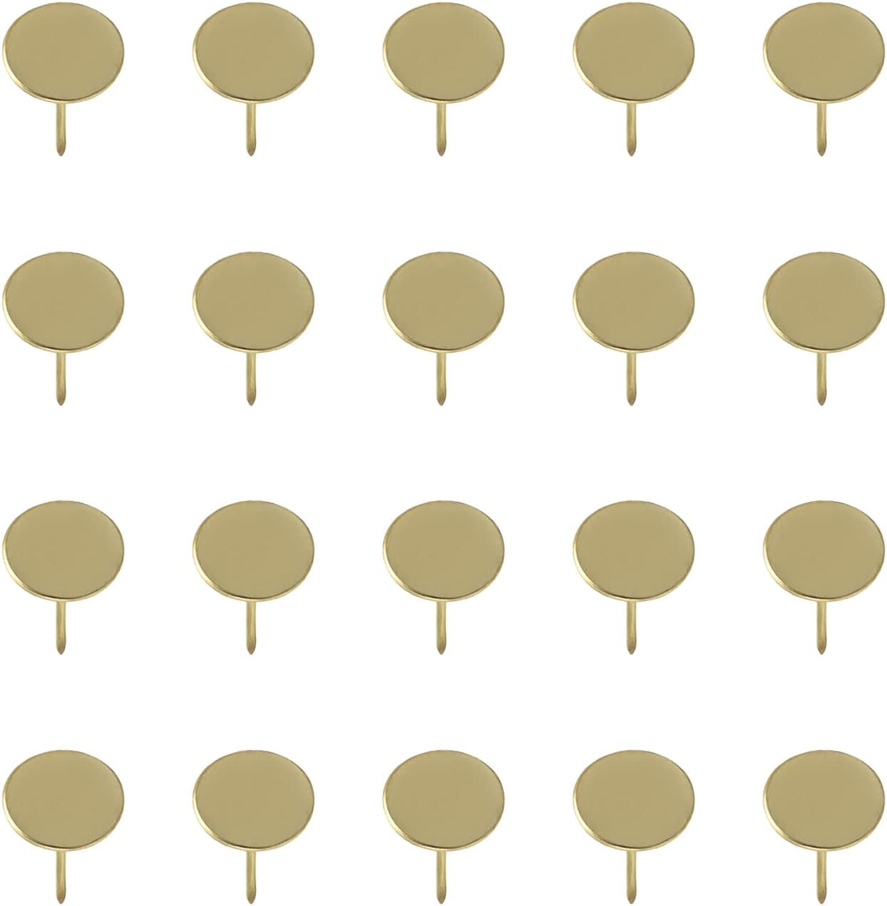 Flat Upholstery Nails Tacks Flat Head Tack for Sofa Headboards Door Decoration Gold 19x30mm 100PCS