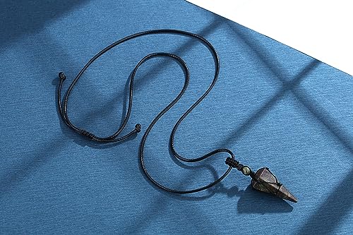 Image of XIANNVXI Healing Crystal Necklace for Men Jewelry Gift | Adjustable Black Rope Natural Gemstone Pendant