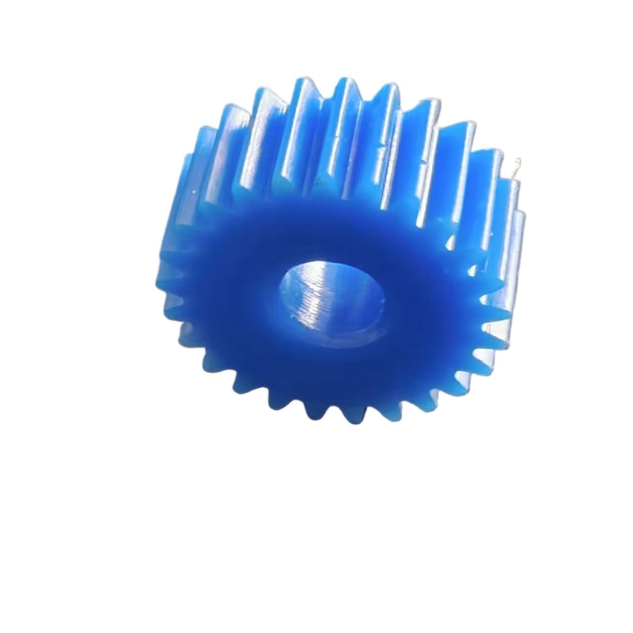 Zębatka silnika z tworzywa sztucznego, 1 szt. 2 moduły cylindryczne koło zębate o grubości 20 mm 10 otworów procesowych 2M proste zęby płaskie niebieskie wrzeciono nylonowe (52 zęby)