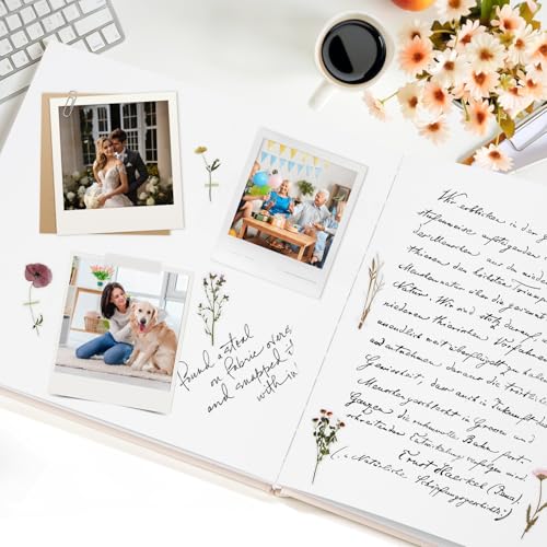 Libro de invitados de boda elegante de alta calidad con calcomanías 5
