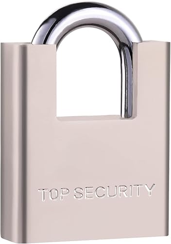AMMIY Locks with 4 Keys，Keyed Alike Heavy Duty Pad Lock，Outdoor Solid Brass Keyed Padlock, High Security Wraped Beam Padlock with Key for Gate Lock