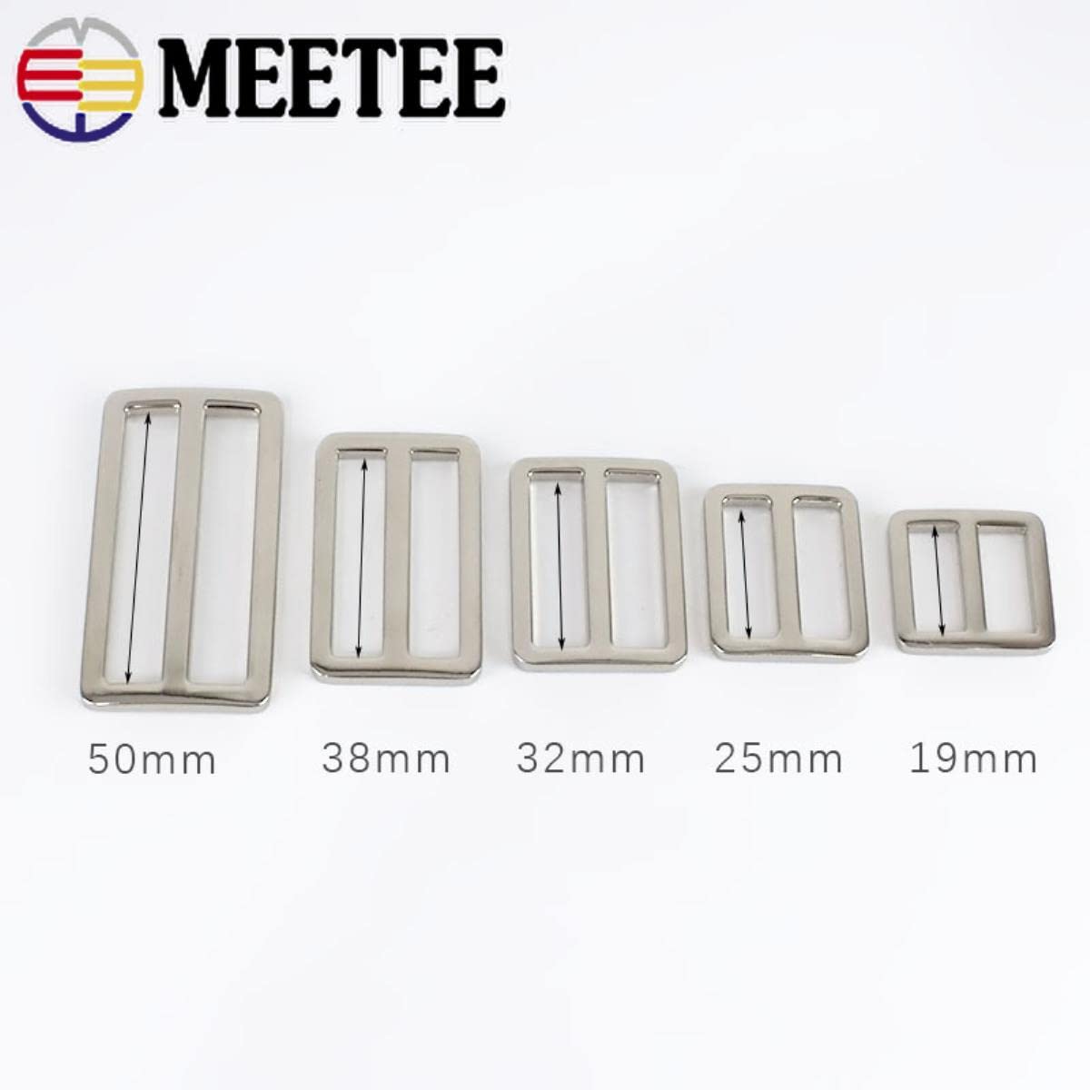 HOTIPS 30 Stück 20/25/32/38/50 mm Metall-Handtaschengurt-Einsteller Schnallen Gurtband Rucksack Hakenverschlüsse DIY Hardware Zubehör-32 mm, farbig