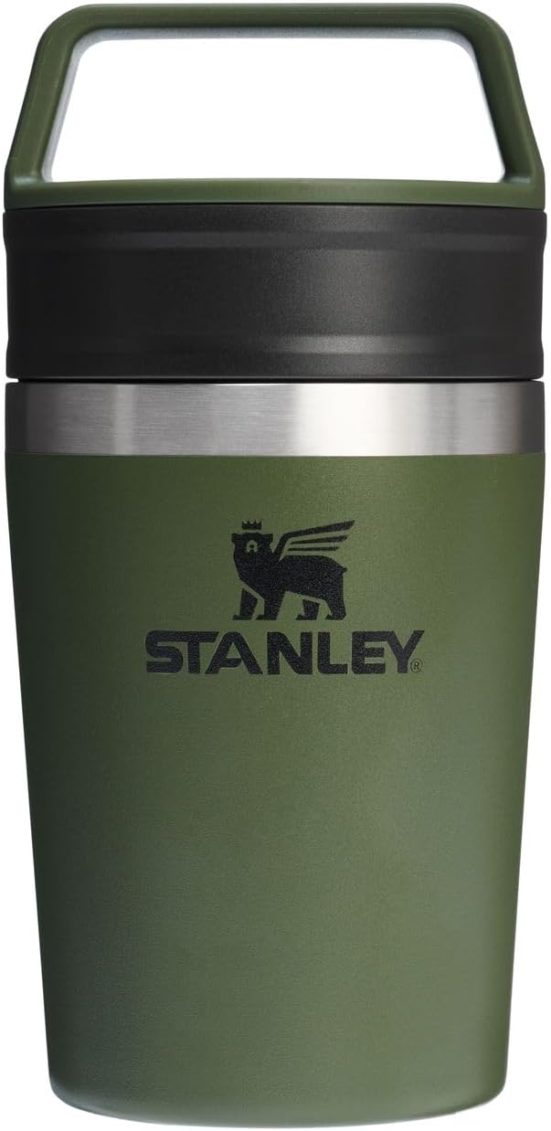 Stanley Cafe To-Go Travel Mug Termos Bardak, Haki (Dried Pine), 0.23 Litre