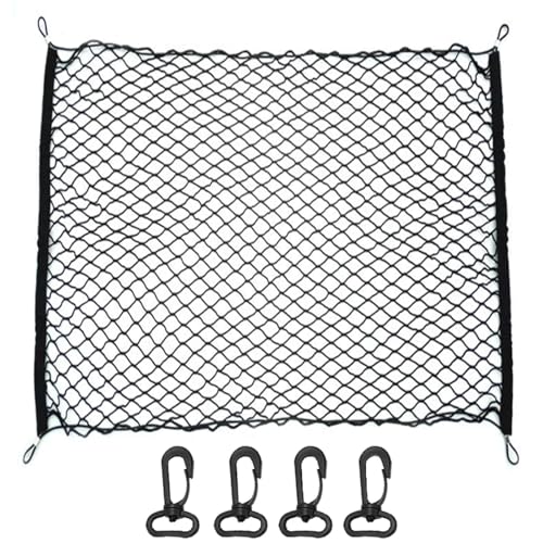 for Renault Megane 2 Duster captur kia Rio sportage 2017,Car Trunk Net,70 * 70CM Elastic Pocket Hook Rear Cargo Storage Mesh