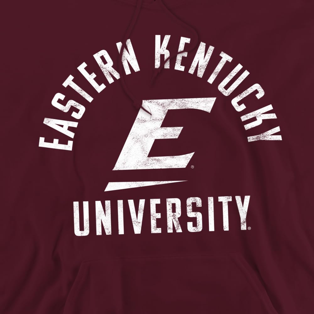 Eastern Kentucky University Official Colonels Logo Unisex Adult Pull-Over Hoodie,Maroon, X-Large