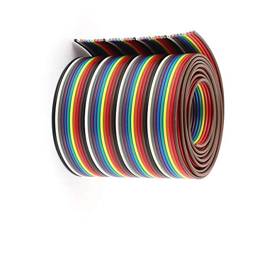 Cable plano 40 pines 1m color arcoíris miniatura 1
