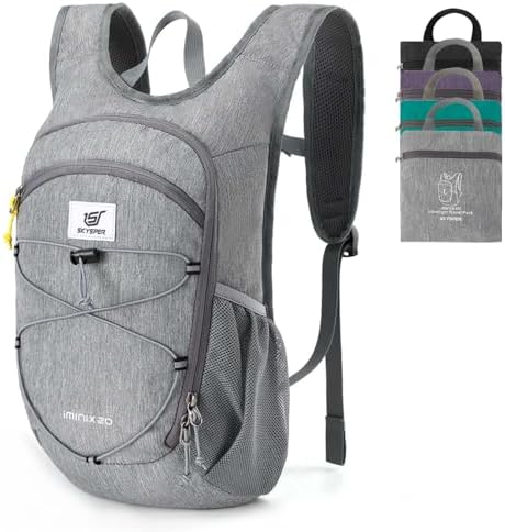 SKYSPER Kleiner Rucksack 20L Faltbarer Tagesrucksack Leichter | Kleiner Wanderrucksack Daypack Travel Backpack Damen Herren